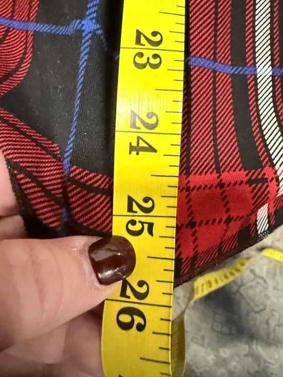 Love & Legend Red and Black Plaid Front-Key Tunic - Picture 7 of 11